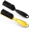 Patelai Black Barber Blade Cleaning Brush for Clipper Cleaning Nail Cleaner Styling Brush for Fades Tapers Trimmer Manicure Salon Gold
