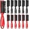 Patelai 12 Pcs Barber Clipper Brush Blade Trimmer Cleaning Brush for Fades Nail Neck Duster Manicure SalonBlack Red