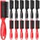 Patelai 12 Pcs Barber Clipper Brush Blade Trimmer Cleaning Brush for Fades Nail Neck Duster Manicure SalonBlack Red
