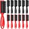 Patelai 12 Pcs Barber Clipper Brush Blade Trimmer Cleaning Brush for Fades Nail Neck Duster Manicure SalonBlack Red