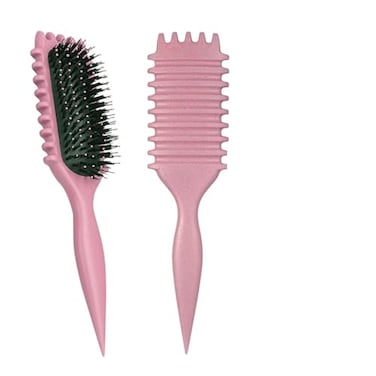 iDAOLI Curl Defining Hair Brush 2025 Flash Styling Brush for Curly Hair Shaping Defining Curls for Women Pink