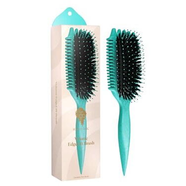 Bounce Curl Volume EdgeLift Brush 5in1 Tool for Volumized Waves Curls Coils Teal