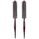 Wanmu 2 Pcs Small Round Brush Natural Boar Bristle Hair Brush Portable Mini Round Brushes with Wood Handle for Women and Men Short or Thin Hair Beard Fine Drying Styling Curling Restore Shine