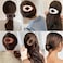 Atoden Large Flat Round Hair Clips Oval Claw Clips for Thick Medium Thin Hair 6Pcs Non Slip Strong Hold Barrettes Duckbill Accessories for Women Girls Matte Solid Neutral Color