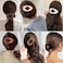 Atoden Large Flat Round Hair Clips Oval Claw Clips for Thick Medium Thin Hair 6Pcs Non Slip Strong Hold Barrettes Duckbill Accessories for Women Girls Matte Solid Neutral Color