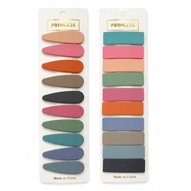 B.PHNE Bphne 20 Pcs Matte NonSlip Snap Hair Clips for Women Solid Teardrop Rectangle Barrettes Small Metal Pins for Thin Fine Hair No Crease Lightweight for Everyday Makeup