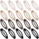 Cptots 20PCS Oval Metal Snap Clips for Women No Slip Small Barrettes for Thin Fine HairMatte Black Brown Beige