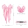 illpta Large Satin Bow Barrettes Clips in Pink Hair Accessories for Women
