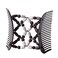 LOVEF Women Magic Hair Combs Wood Beaded Stretch Double Side Combs Clips Bun Maker Hair Accessories Beige