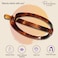 Parcelona French Plain Oval Large Tortoise Shell Ponytail Holder Non Metal Hair Clip Barrette Shell