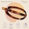 Parcelona French Plain Oval Large Tortoise Shell Ponytail Holder Non Metal Hair Clip Barrette Shell