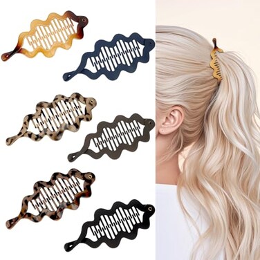 WHAVEL Banana Clips for Women 6 Pack Banana Hair Clip for Thin Fine Thick Hair Ponytail Holders Strong Hold