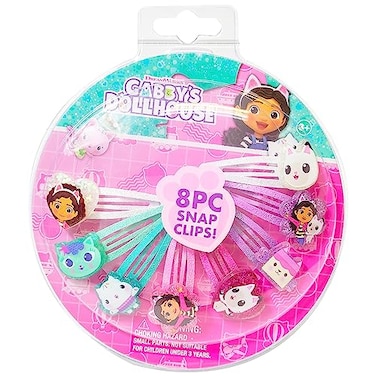 LUV HER Gabbys Dollhouse Kids Hair Clips for Girls Snap Clips 8 Pack Multi Color Ages 3