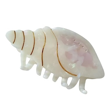 OMG Decor Spiral Conch Claw ClipAcetate Hair ClipsSmall Claw Clips for WomenWhite