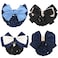kilofly 4pc Womens TwoWay Snood Net Bow Barrette Hair Clip Bun Cover Set