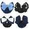 kilofly 4pc Womens TwoWay Snood Net Bow Barrette Hair Clip Bun Cover Set