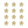 YISSION Hair Accessories 12PCS Cute Mini Gold Metal Flower Clips for Thin and Thick Hair Barrettes and Claws for Women and Girls
