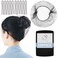 Aodada 150Pcs Hair Net Black Set 24 inches Invisible Elasticity Elastic Mesh Nylon Hair Net 144 Pcs Kitchen Food Service Worker Ballet Bunwith 10pcs U Shaped Hair Pins 24inch