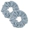 PIDOUDOU 2 Pcs Gray Color Large Size Scrunchies for Women Hair Elastic Bands