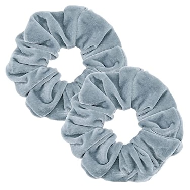 PIDOUDOU 2 Pcs Gray Color Large Size Scrunchies for Women Hair Elastic Bands