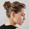 AOZUO 4Pcs Black Hair Bracelet Metal Elastic Hair Bands Ponytail Holder Hairs Accessories Elastic Rubber Hairband Haircuffs for Thick Thin Curly Trendy Gold Bead Jewelry GiftBlack
