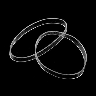 ElasticU Hair Elastics STRONG REUSEABLE Clear Premium 40mm Wide Pack of 16 by