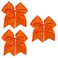 Kenz Laurenz Cheer Bows Orange Cheerleading Softball Gifts for Girls and Women Team Bow with Ponytail Holder Complete your Cheerleader Outfit Uniform Strong Hair Ties Bands Elastics 1