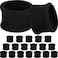 EBOOT 20 Pieces Large Cotton Stretch Hair Ties Bands Rope Ponytail Holders Headband for Thick Heavy or Curly Hair 65 cm in Diameter Black
