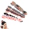 LOVEF 6Pcs Womens Korean Magic Cute Rabbit Bunny Ear Sponge Hair Styling Tools Polka Dot Bow Bun Maker Curler Twist for Ponytail