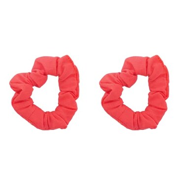 Motique Accessories Set of 2 Solid Scrunchies Coral