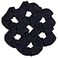 Motique Accessories 6 Pack Large Solid Scrunchies Hair ElasticsNavy