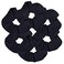 Motique Accessories 6 Pack Large Solid Scrunchies Hair ElasticsNavy