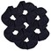 Motique Accessories 6 Pack Large Solid Scrunchies Hair ElasticsNavy