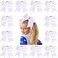 Aileam 12 Pcs Large Cheer Bows 8 Bulk Hair Bow Accessories with Ponytail Holder for Girls High School College Cheerleading
