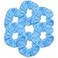 Motique Accessories Large Solid Scrunchie Set of 6 Light Blue