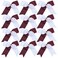 ICObuty Cheerleading Bow Jumbo Cheer Bows 12 Pcs 7 Inch Ponytail Holder Cheerleader Bows Hair Tie MaroonWhite