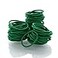 My Lello Hair Elastics Hair Ties Professional Grade Ponytail Holders 100 Pack Emerald Green