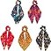 DINPREY 5 Pcs Halloween Scrunchies for Hair Halloween Hair Scarf Holiday Hair Scrunchies Silk Hair Scarfs with Ribbon Bow for Woman Girls Spider Ghost Pumpkin Elastic Hair Ties Ponytail Holder