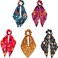 DINPREY 5 Pcs Halloween Scrunchies for Hair Halloween Hair Scarf Holiday Hair Scrunchies Silk Hair Scarfs with Ribbon Bow for Woman Girls Spider Ghost Pumpkin Elastic Hair Ties Ponytail Holder
