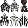 DINPREY Womens Scrunchies for Hair Black Yellow Scarf Scrunchies with Tail Stripe Plaid Elastic Hair Scarf 5 Count black white