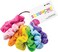 iscream Silky Soft Velour Rainbow Every Day Set of 7 Scrunchies