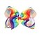 JustMyDress Rainbow Hair Bow with Clip Grosgrain Ribbons HairClips for Girls JB35 Rainbow Bow one size