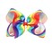 JustMyDress Rainbow Hair Bow with Clip Grosgrain Ribbons HairClips for Girls JB35 Rainbow Bow one size