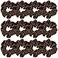 Sufermoe 12 Pcs Satin Silk Hair Scrunchies 45 Inch Dark Brown Soft Hair Ties for Women and Girls Hair Accessories for Different Hairstyles and Occasions
