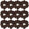 Sufermoe 12 Pcs Satin Silk Hair Scrunchies 45 Inch Dark Brown Soft Hair Ties for Women and Girls Hair Accessories for Different Hairstyles and Occasions