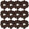 Sufermoe 12 Pcs Satin Silk Hair Scrunchies 45 Inch Dark Brown Soft Hair Ties for Women and Girls Hair Accessories for Different Hairstyles and Occasions