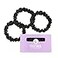 OLESILK Silk Hair Ties for Women 100 Mulberry Skinny Silk Scrunchies Soft Smooth No Damage No Crease for Thin Fine Curly Hair 3 Pack Black