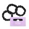 OLESILK Silk Hair Ties for Women 100 Mulberry Skinny Silk Scrunchies Soft Smooth No Damage No Crease for Thin Fine Curly Hair 3 Pack Black