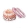 Wingoden 5pcs Spiral Hair Ties No Damage Plastic Coil Ties for Thick Hair No Crease Ponytail Holders Pink Set