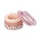Wingoden 5pcs Spiral Hair Ties No Damage Plastic Coil Ties for Thick Hair No Crease Ponytail Holders Pink Set